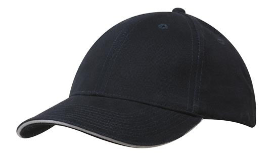 Brushed Cotton Sandwich Peak Cap