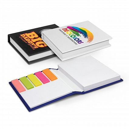 Notebook with sticky tabs